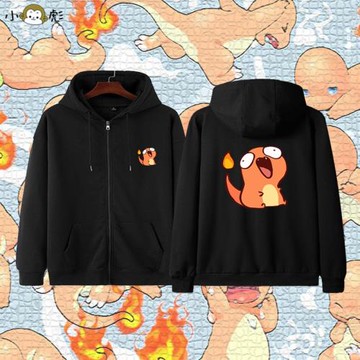 神奇寶貝御三家杰尼龜小火龍妙蛙種子寶可夢開衫衛衣男女兒童外套