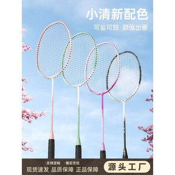 ✨限時秒殺✨羽毛球拍戶外運動鍛鍊碳素材質輕盈久打不累馬卡龍彈力好中歐球拍0715