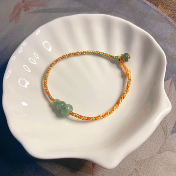 限定特價 天然A貨翡翠葫蘆路路通手鏈手繩 轉運手繩