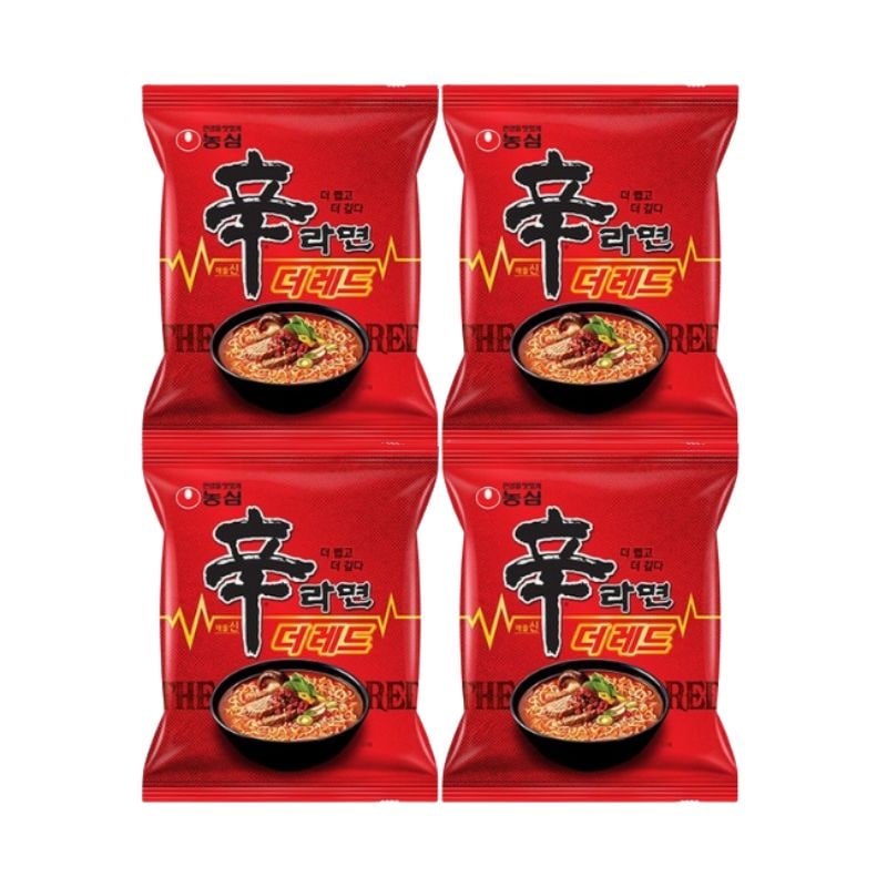 辛ラーメン ザレッド 125g 4個   NONGSHIM Shin Rahmen  シンラーメン ノンシム 韓国ラーメン 韓国インスタントラーメン