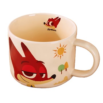 Zootopia 動物方城市 玩趣狐狸尼克 石紋馬克杯 陶瓷 9.5*7CM  1個