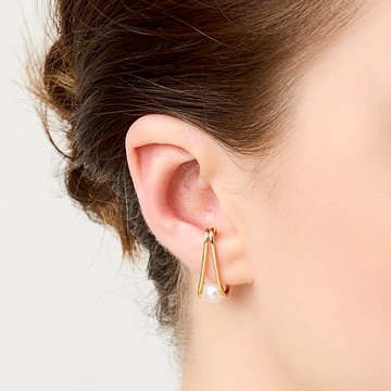 經典珍珠耳扣 925銀厚鍍18K金 Onda Pearl Earcuff