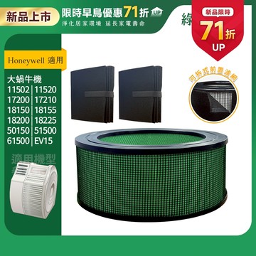 適用 Honeywell 霍尼韋爾 大蝸牛機11502 11520 EV15 抗菌HEPA濾芯 綠綠好日