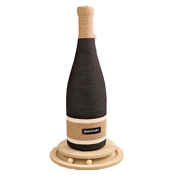 上手家居 酒瓶貓抓柱 卡其色 耐磨劍麻材質 穩固底座 貓咪玩具  1組  30 x 30 x 65cm