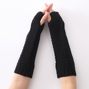 針織手套露指手套-斜條紋半指毛線袖套男女配件4色74bo24【獨家進口】【米蘭精品】