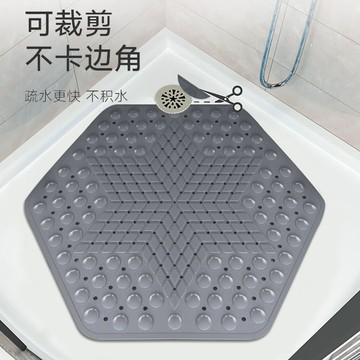 免運 防滑地墊 新款浴室防滑墊六邊形洗澡沐浴防滑防摔墊廁所衛生間淋浴房防滑墊 快速出貨