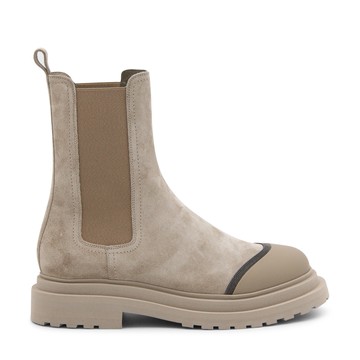 Brunello Cucinelli - Beige Suede Ankle Boots