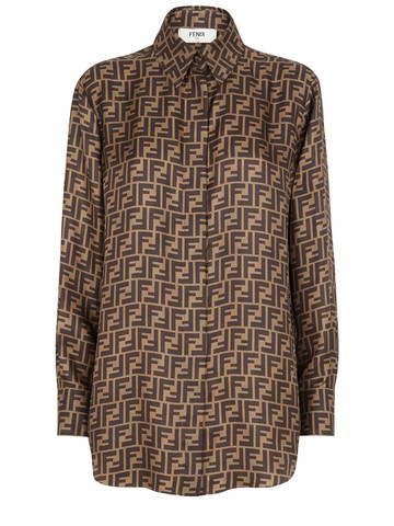 fendi silk shirt "ff"