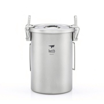 【露營趣】keith鎧斯 Ti6300 純鈦多功能煮飯器 輕量雙層 登山 露營 野炊