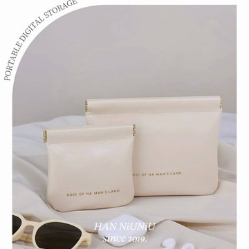 ʜᴀɴɴɪᴜ☺︎︎精緻小巧⭐️高級奶油氛圍 磁吸式物品收納袋 隨身小包 /04301530