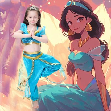 2019茉莉公主裙歐美萬圣節兒童新款連衣裙童裝童裙女童女孩裙子