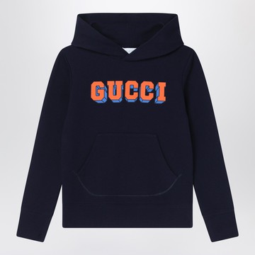 Navy blue hoodie with logo
