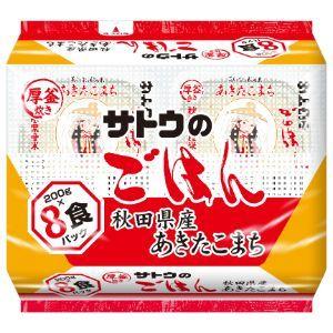 「サトウ食品」　秋田県産あきたこまち200ｇ　8食パック　4個セット(32食)