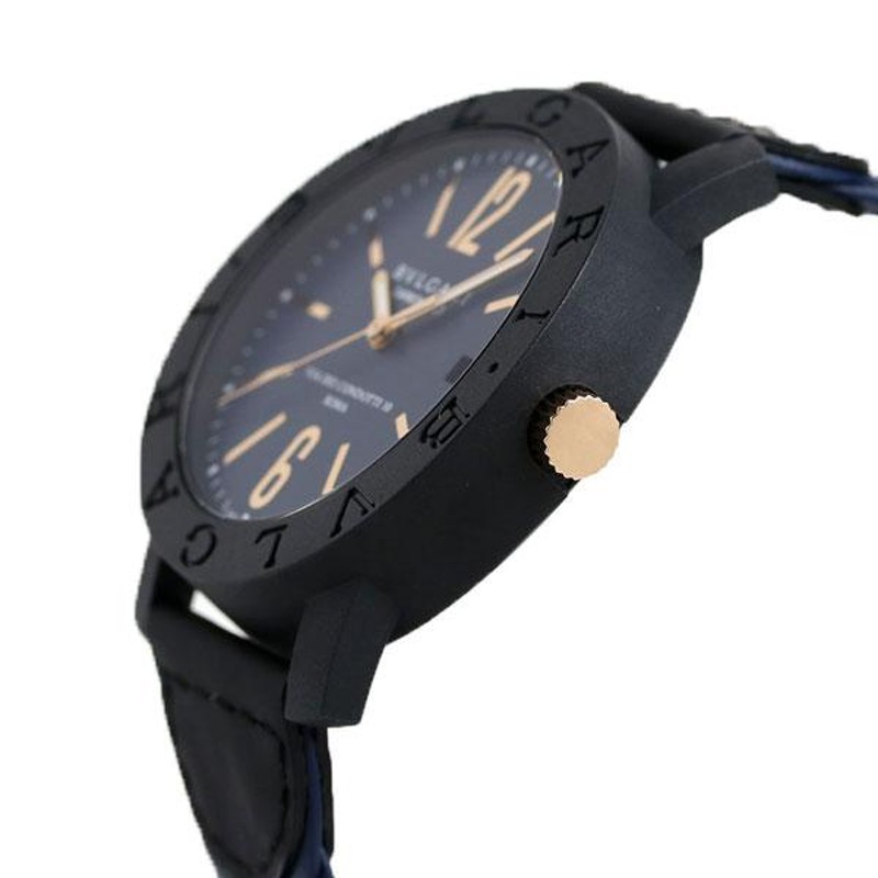 ブルガリ ブルガリブルガリ カーボンゴールド 40mm 自動巻き 腕時計 BBP40C3CGLD BVLGARI ブルー | LINEショッピング