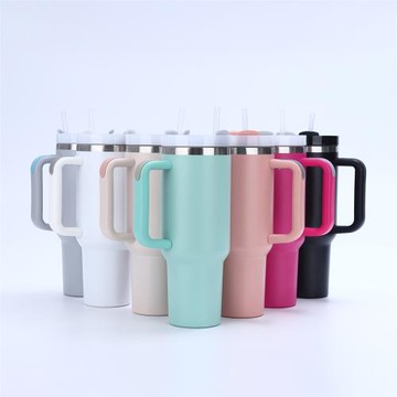 跨境亞馬遜二代40oz大容量不銹鋼汽車杯304手柄杯車載冰霸杯禮品