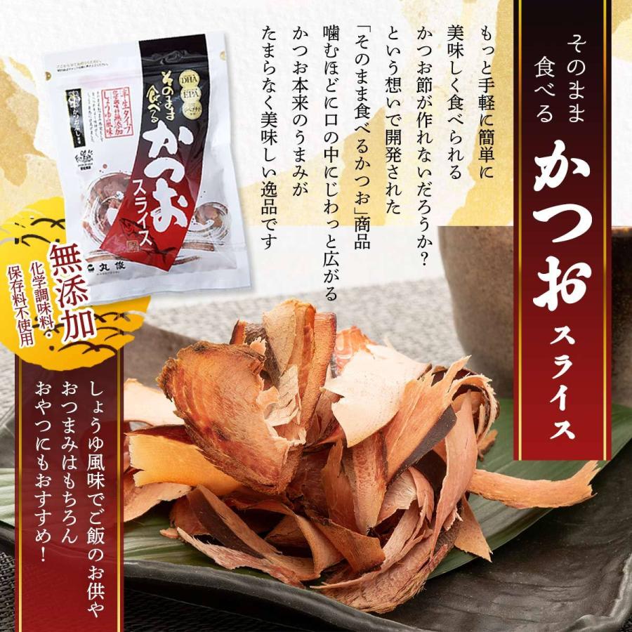 送料無料 鰹節 丸俊 そのまま食べるかつおスライス 60g×10袋セット  食べる鰹節 カツオ節 九州 鹿児島 枕崎