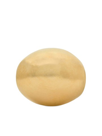 Saint Laurent - circular-design polished-finish ring - women - Brass - 52 - Gold