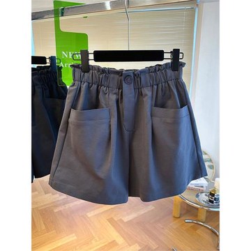 高腰休閑褲子女夏季薄款大碼胖妹妹梨形身材寬松顯瘦闊腿a字短褲