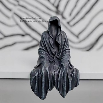 戒靈王神秘黑衣人坐姿擺件黑衣人暗黑系桌面擺件游戲電影