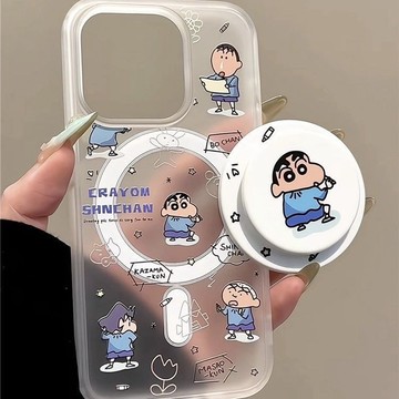 【風越】藍蠟筆小新磁吸支架適用iPhone17 16plus15promax14/13/12pro手機殼防摔