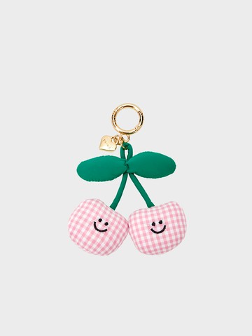 S'AIME 格紋啾啾櫻桃吊飾