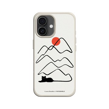 iPhone 16 SolidX 貝殼灰 - ilovedoodle (Lim Heng Swee) - Cat Landscape - Tail 貓咪尾巴