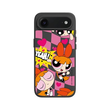 iPhone Air SolidX 黑 - The Powerpuff Girls 飛天小女警 - 花花 - 可愛格紋款