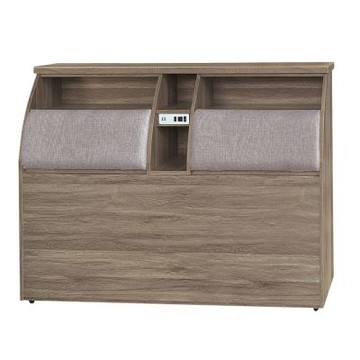 文創集 樂多3.5尺單人貓抓皮插座加高型床頭箱(六色可選)-107x30x110cm免組