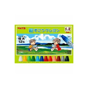 PTCG1-12 ぺんてる ずこうクレヨン 極太 12色 PTCG1-12 ぺんてる 4902506285034（10セット）