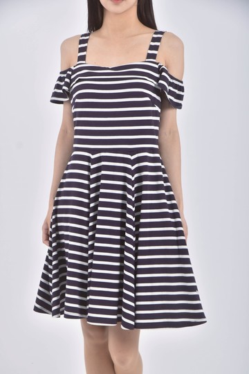 (S) mercuryduo條紋藍色洋裝