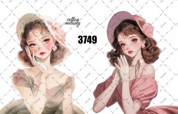 original sticker no.3749 人物貼紙 原創貼紙 原創人物貼紙 裝飾貼紙 cotton melody