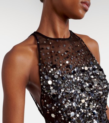 The Attico Sequined sheer minidress
