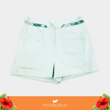 【SCOTTISH HOUSE】淺綠色腰接格布口袋短褲CGT12275