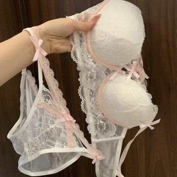 DUYI~夢詩內衣女性感蕾絲蝴蝶結小胸聚攏收副乳防下垂少女文胸罩聚攏內衣顯大