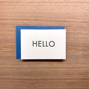 活版印刷問候小卡 Hello