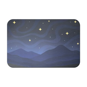 【日竹門】軟式珪藻土吸水地墊 極簡山景系列 60x40cm 寂夜星語