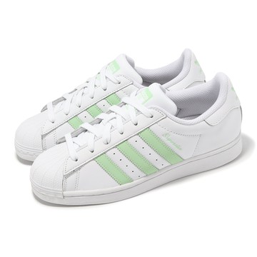 [ACS] adidas 休閒鞋 Superstar W 女鞋 白 綠 皮革 貝殼頭 三葉草 經典 愛迪達 IE3005