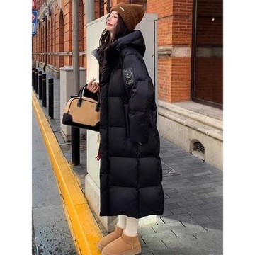 韓系羽絨棉服女冬季2026新款中長款棉衣外套寬松加厚過膝長款棉襖
