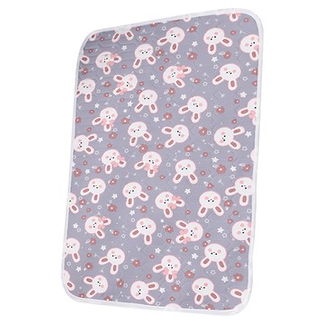 寵物乳膠涼感墊 吸熱涼感 超薄乳膠填充 防滑顆粒 可愛卡通 親膚柔軟 底部防滑  2XL ( 90 x 70cm )  灰色小兔  1個