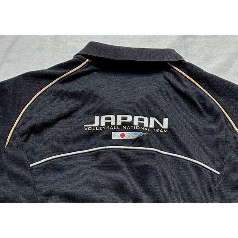 Mizuno 日本代表 JAPAN ブラックシャツ ミズノポロシャツバレーボール MIZUNO - 【レア】バレーボール 全日本 日本代表 ミズノ 半袖