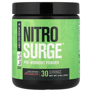 Jacked Factory, Nitro Surge™，鍛鍊前配方，西瓜味，8.46 盎司（240 克）