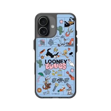 iPhone 17 Clear (相機按鈕) 酷墨灰 - 樂一通 Looney Tunes - 歡樂追逐