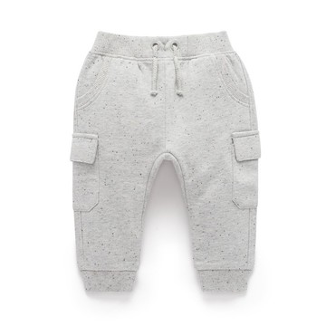 澳洲Purebaby有機棉幼童休閒長褲12M~5T 灰色