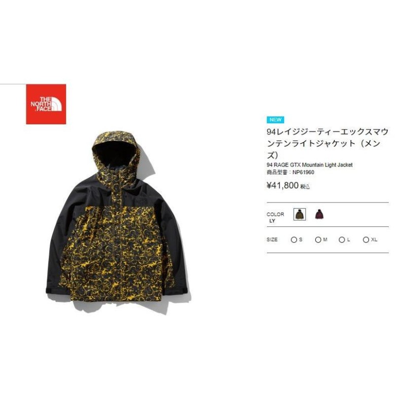 ノースフェイス THE NORTH FACE 94 RAGE GTX Mountain Light Jacket