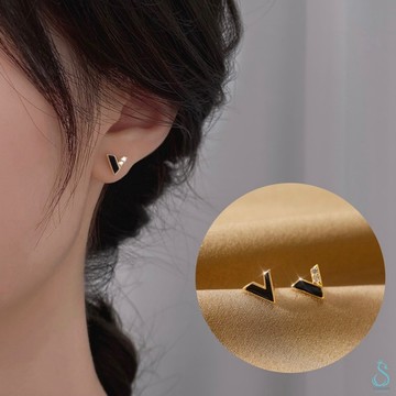 SUMMER 銀飾💫［S925純銀］復古氣質款V型耳環  純銀耳環 銀飾品