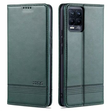適用oppoRealme8插卡翻蓋手機殼realme8pro磁吸名片夾皮套全包軟