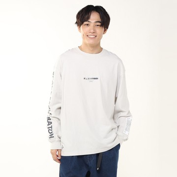 CHUMS Space Booby on the Moon Brushed L/S T-Shirt 男 長袖上衣 淺灰 CH012634G020