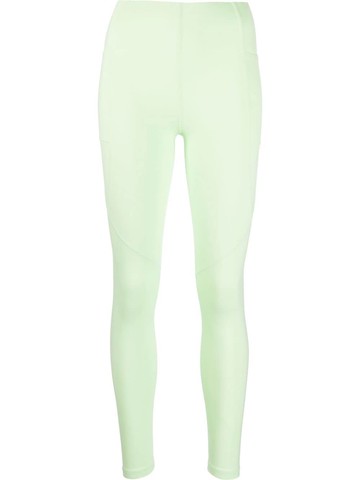 Y-3 - panelled logo leggings - women - Recycled Polyamide/Spandex/Elastane - XXS - Green