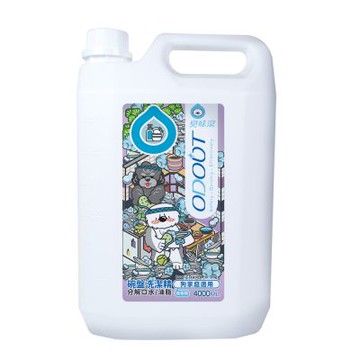 ODOOT臭味滾 碗盤洗潔精 4000ml (狗/貓家庭適用) 2罐 狗用 貓用