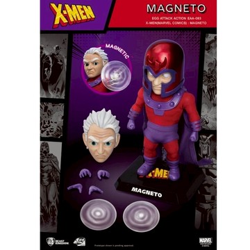 (不挑盒況) EAA-083 X戰警 萬磁王 MAGNETO Q版 漫威 可動公仔 MARVEL 野獸國 收藏 XMAN